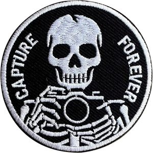 Custom <b>Skull</b> Embroidery Patch 3 Inches Iron On Sew On Travel Applique Patch <b>Bags</b> Decoration - Product Image 1