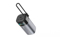 Power Bank Ultra Compact 20000mah 100W Baterai Li-polymer dengan Kabel USB-C Retractable dan Layar TFT untuk Pengisian Daya Laptop dan Ponsel