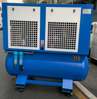 Compresseur à vis rotatif stationnaire mini 7,5 kW sans huile, refroidi par air, 380 V, 10 bars, silencieux, garantie 2 ans, pour ateliers domestiques, moteurs et engins