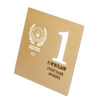 Plaque de médaille carrée creuse personnalisée JS-0206, certificat d'honneur pour les cadeaux de salon professionnel