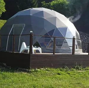 Custom 6M 7M 8M esterna geodetica tenda di lusso Glamping PVC Resort Hotel casa cupola tenda per la vendita