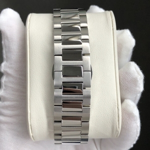 Correa de Reloj de Lujo para Mujer, de Acero Inoxidable, con Tres Cuentas, Cierre Desplegable Azul, Hebilla Sólida, Tamaño 20mm, Transpirable, OEM - Product Image 4