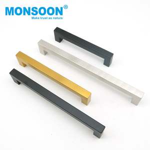 Poignée de traction de meubles en acier inoxydable en forme de U chromé noir pour armoires de cuisine armoire commode placard tiroir poignée de meubles - Product Image 6