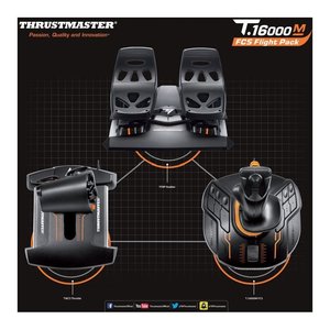 Joystick simulador de vuelo T 16000M Fcs Flight Pack Negro y Naranja 2960782 - Product Image 4