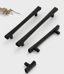 CX881 Kosin Handle Kitchen Outside <strong>Door</strong> Black &amp; Gold Matt Drawer Cabinet T Bar Pull Handle for Furniture Drawer - Product Image 6