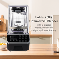 Lohas Commerciële Blender CE-gecertificeerd, zwaar gebruik, 1800W, 2,2L capaciteit, industriële ijsbreker/mixer voor bar, café, drankenwinkel