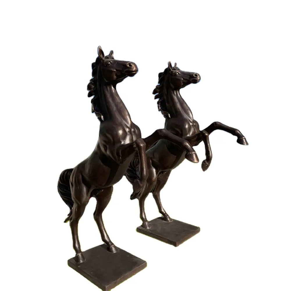 फैक्टरी प्रत्यक्ष बिक्री आउटडोर सजावट अनुकूलित प्राचीन जीवन आकार योद्धा घोड़ा कांस्य मूर्तिकला