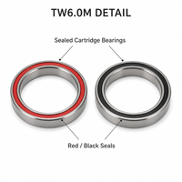 TW6.0M FENGCHI Rennrad Hintere Verstellbare Aluminium-Legierung Steuersätze Konisch 42-52MM Pulverbeschichteter Rahmen Lager Vordergabel
