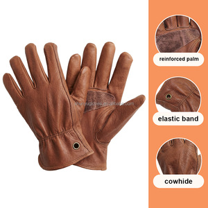 Guantes de Trabajo de Cuero Grueso Resistentes al Desgaste y a las Roturas para Construcción, Reparación de Automóviles, Jardinería, Guantes de Seguridad Multiusos - Product Image 2