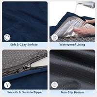 Lit pour chien de luxe moderne et tendance avec support cervical 360°, en velours cristal imperméable, mousse alvéolée et rebord antidérapant pour les détaillants