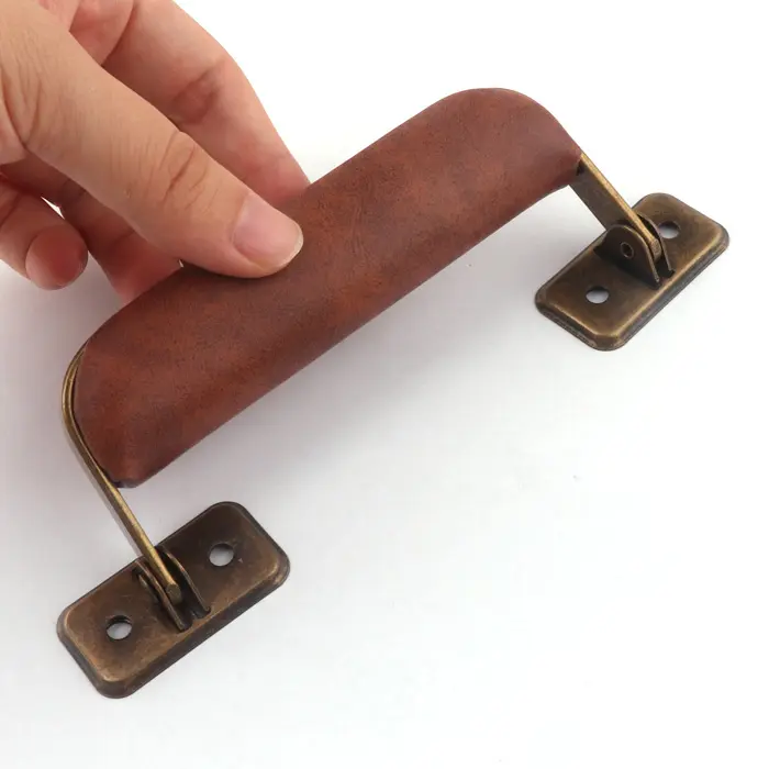 15 см коричневый металлический кожаный кошелек рамка ручка застежка для сумки бумажник/чемодан