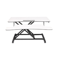 Moniteur d'ordinateur pliable moderne bureau debout hauteur réglable assis debout blanc noir bureau de réception