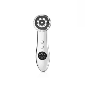 Mini Handheld recarregável multi-função Rf pele aperte a pele limpeza LED Facial rejuvenescimento beleza dispositivo