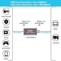 Oferta: Tarjeta Capturadora de Video HDMI a USB 1080P para Transmisión en Vivo, Grabación, Cámara Réflex Digital, Videocámara, Cámara de Acción Negra, Transmisión en Vivo