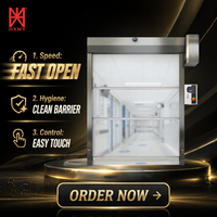 Porte à enroulement rapide automatique en PVC imperméable à haute vitesse avec rideau transparent pour lavage de voitures, directement de l'usine WUXI