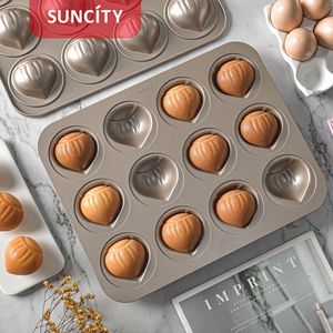 Suncity 12 Piece Chestnut Cake Mold Non Stick Baking Tray Hemisphere Shape For Cake Making - Product Image 2