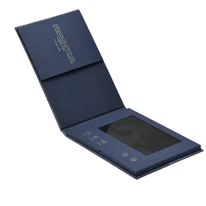 Özelleştirilmiş 7 inç HD tanıtım Video kartı kutusu lcd ile dijital video broşürü cep