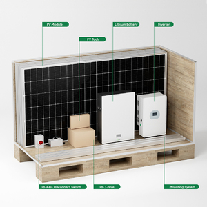 Sistema Completo de Energía Solar Híbrida Trifásico de 5Kw 8Kw 10Kw 48V, Sistema de Energía Solar Híbrida Conectado/Desconectado a la Red para el Hogar - Product Image 2