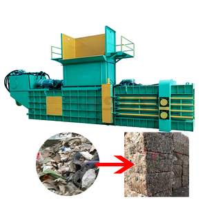 Waste Clothes Baler Machine Textile Scrap Horizontal Baler Cardboard Plastic Baler Press Metal Scrap Hydraulic Baler - Product Image 1