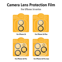 Protection d'objectif d'appareil photo pour iPhone 16 Plus Pro Max, en verre trempé HD, compatible avec les coques, protection d'écran de caméra arrière