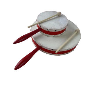 Jingying Music Orff Instrument à percussion en gros <span class=keywords><strong>Tambourin</strong></span> double face de 8 pouces avec poignée - Product Image 1