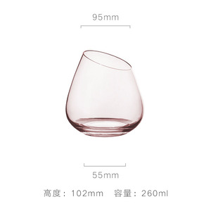 Copas de Vino de Cristal Rosa con Diseño de Flamenco Elegante para Champán, con Base Cóncava Inclinada y Forma de Cáliz - Product Image 5