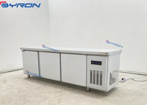 Congélateur commercial sous comptoir en acier inoxydable, réfrigérateur, plan de travail, refroidisseur à trois <span class=keywords><strong>portes</strong></span> - Product Image 3