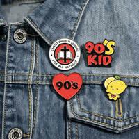 Pin Enamel Kartun Lucu Kustom untuk Anak-anak dan Dewasa, Bros Logam untuk Hiasan Ransel, Pakaian, dan Jaket