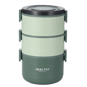 Multi Layer Round Shape Student Lunch Box Portable Sealing Bento Box Stainless Steel Food Packaging Container
