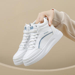 High Top New White School <span class=keywords><strong>Tenis</strong></span> Zapatillas Otras botas <span class=keywords><strong>de</strong></span> moda Zapatos <span class=keywords><strong>de</strong></span> mujer - Product Image 4