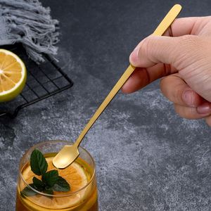 Custom Wholesale Long Handle Square <b>Silver</b>/Gold Stainless Steel Coffee Spoon Dessert Scoops Mug for Coffee <b>Tea</b> - Product Image 6