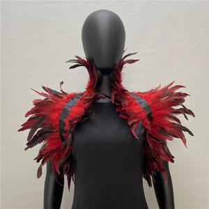 Uomo in fiamme sciarpa <span class=keywords><strong>di</strong></span> piume scialle uomo regolare gotico Costume <span class=keywords><strong>di</strong></span> piume <span class=keywords><strong>di</strong></span> carnevale <span class=keywords><strong>di</strong></span> Halloween Rave spettacolo <span class=keywords><strong>di</strong></span> <span class=keywords><strong>natale</strong></span> che brucia la danza dell'uomo - Product Image 3