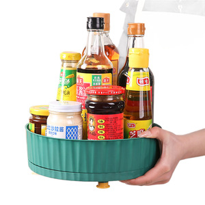 Étagère à épices rotative à 360 degrés Saint-Oven, blanche, organiseur de rangement pour cuisine, pour sauce soja, vinaigre et condiments - Product Image 3
