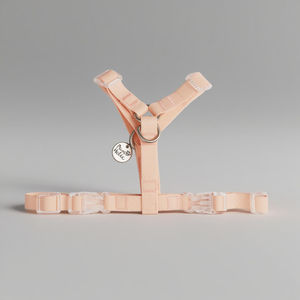 Harnais pour chien en forme de Y, imperméable rose L, design solide, simple, à la mode, accessoire personnalisé pour chien, vente en gros, OEM, ODM - Product Image 1