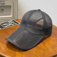 Gorra de Béisbol Unisex para Protección Solar de Verano, Gorra de Sol de Talla Grande, Gorra de Malla Transpirable con Visera