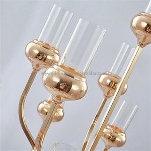 Decoraciones para Mesa de Boda K53, Arco Dorado de 90 cm, Decoración para Boda, Accesorios para Cena a la Luz de las Velas, Arco Metálico para Boda, Soporte para Flores - Product Image 5