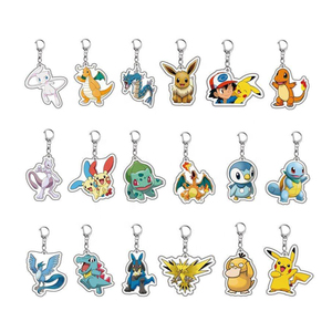Llavero Acrílico Transparente de 19 Colores con Personajes de Pokémon: Pikachu, Ash Ketchum, Charizard, Bulbasaur, Squirtle - Product Image 1