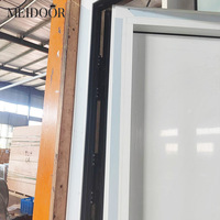 Porte à double battant en aluminium à rupture de pont thermique Meidoor pour maisons résidentielles, design porte française en verre