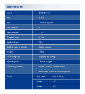 <span class=keywords><strong>5</strong></span> trục CAD/Cam <span class=keywords><strong>CNC</strong></span> nha khoa khô và ướt loại máy phay cho thực hành nha khoa với sức mạnh trục chính mạnh mẽ - Product Image 5
