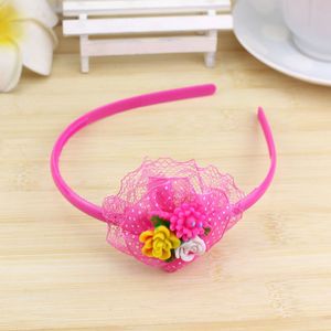 Diademas de dibujos animados para niños con decoraciones florales, accesorios para el cabello para fiestas de cumpleaños para niñas, colores rosa, estilos aleatorios - Product Image 2