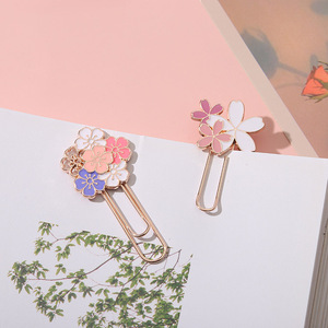 Dễ Thương Hoa anh đào hoa thiết kế kim loại giấy Clip văn phòng học sinh Clip Bookmark văn phòng phẩm cung cấp Hộp quà tặng bao bì - Product Image 6