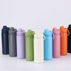New 304 Stainless Steel Double-layer Vacuum Insulated Cup Outdoor Sports Portable Straw <b>Macaron</b> Color Series 6-12hr Thermal Gift - Product Image 5