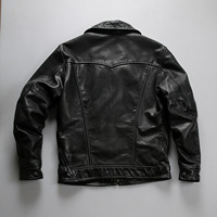 Veste en cuir de cheval de haute qualité unisexe, printemps, automne, hiver, fermeture éclair, style rétro américain, veste en cuir véritable