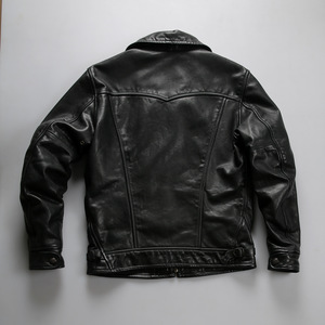 <span class=keywords><strong>Veste</strong></span> en cuir de cheval de haute qualité unisexe, printemps, automne, hiver, fermeture éclair, style rétro américain, <span class=keywords><strong>veste</strong></span> en cuir véritable - Product Image 2