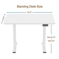 Bureau debout ergonomique Table d'ordinateur réglable en hauteur Bureau moderne assis debout Bureau