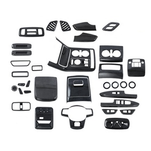 Kit de décoration intérieure de voiture WZXD en fibre de carbone, couvre-interrupteur de fenêtre, garniture de ventilation, cadre de levier de vitesses pour 2022 2020 - Product Image 1