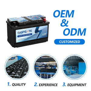 유지보수 불필요 <span class=keywords><strong>AGM</strong></span> 배터리 스타트 스톱 도매 ODM 자동차 시동 배터리 12V 80AH 독일차용 - Product Image 4