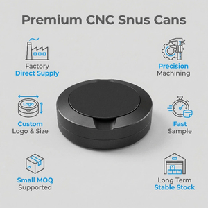 Boîtes à snus en aluminium anodisé avec gravure laser personnalisée, cannelures en relief et services d'usinage CNC - Product Image 3