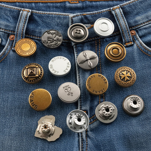 Bottoni Personalizzati in Metallo con Logo, Lega di Zinco, Ottone Dorato 12mm-20mm, Rivetti per Giacche e Pantaloni, Bottoni per Jeans Senza Nichel - Product Image 2