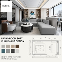 Diseño de Espacio Único, Diseño Arquitectónico Posmoderno, Soluciones Personalizadas de Diseño de Interiores para Muebles de Hogar, Oficina y Apartamento